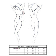 Сексуальное боди, черное Passion Evalie Body Black, S