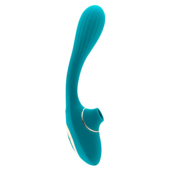 Вибратор, бирюзовый S Pleasures Dual Suction - Turquoise