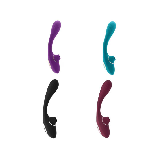 Вибратор, бирюзовый S Pleasures Dual Suction - Turquoise