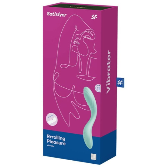 Вібратор, м'ятний Satisfyer Rrrolling Pleasure Mint