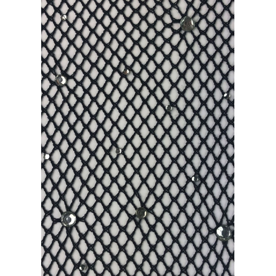 Колготки из мелкой сетки со стразами, черные Leg Avenue Rhinestone Micro Net Tights Black, Plus Size