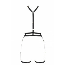 Портупея-стрепи з подвійним ременем, чорна Passion Exclusive Denira Black, XXL/XXXL