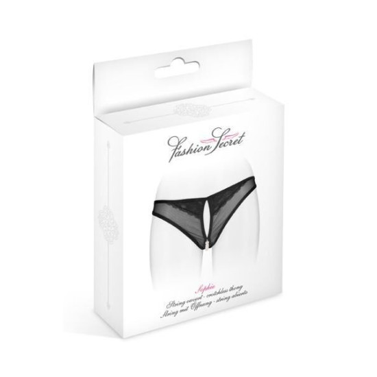 Трусики с жемчугом и доступом, чёрные Fashion Secret Sophie Black