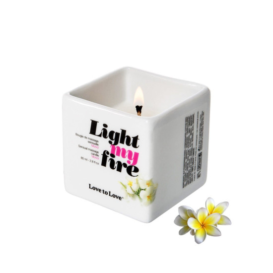 Массажная свеча с ароматом моной без парабенов и консервантов Love To Love Light My Fire Monoi, 80 ml