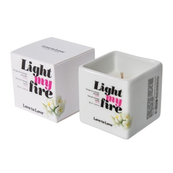 Массажная свеча с ароматом моной без парабенов и консервантов Love To Love Light My Fire Monoi, 80 ml