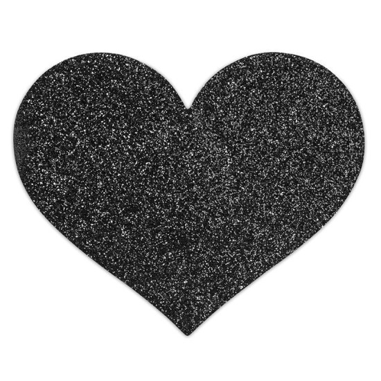 Украшение на соски в форме сердца, черное Bijoux Indiscrets Flash Heart Black