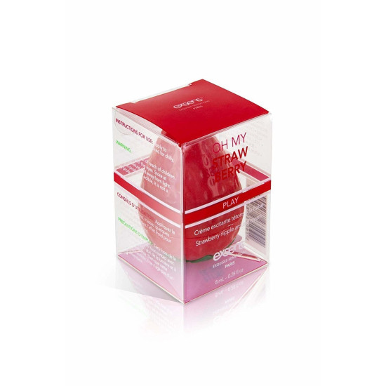 Їстівний збуджуючий крем для сосків зі смаком полуниці EXSENS Oh My Strawberry, 8 ml