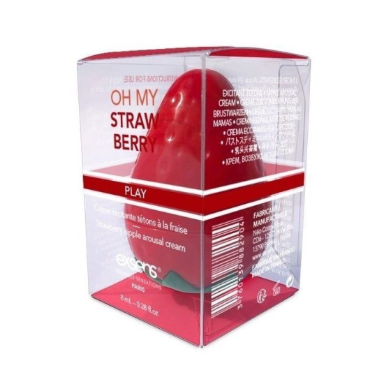 Їстівний збуджуючий крем для сосків зі смаком полуниці EXSENS Oh My Strawberry, 8 ml