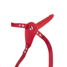 Страпон з вібрацією, червоний Fetish Tentation Vibrating Strap-On with Dildo Red
