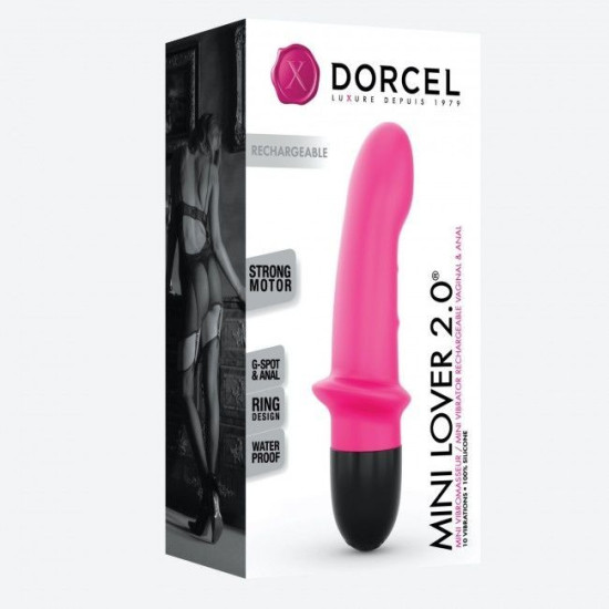 Вибратор для точки G и массажа простаты, перезаряжаемый, малиновый Dorcel Mini Lover Magenta 2.0