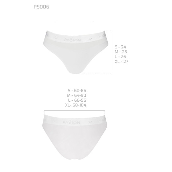 Трусики з прозорою вставкою, білі Passion PS006 Panties White, M