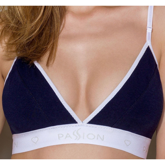 Спортивный топ с двойными бретелями, темно-синий Passion PS007 Top Navy Blue, XL
