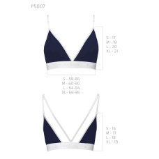 Спортивний топ з подвійними бретелями, темно-синій Passion PS007 Top Navy Blue, XL