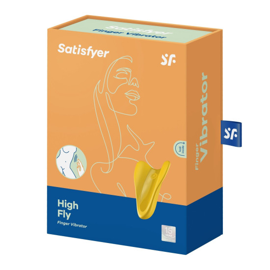 Вібратор на палець, жовтий Satisfyer High Fly Yellow