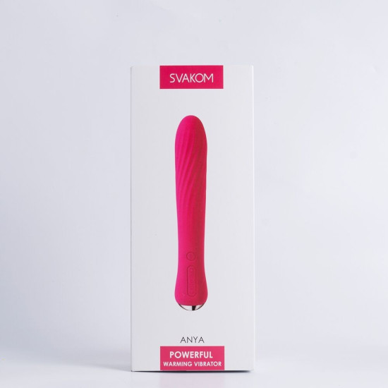 Вибратор с подогревом, красный Svakom Anya Plum Red