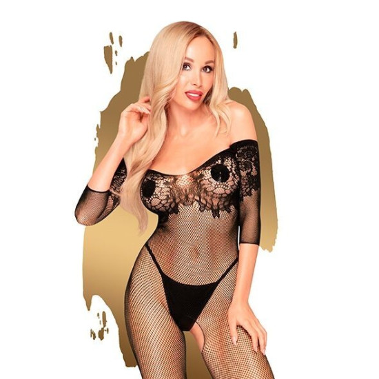 Бодістокінг з імітацією ліфа, чорний Penthouse High Profile Black, XL