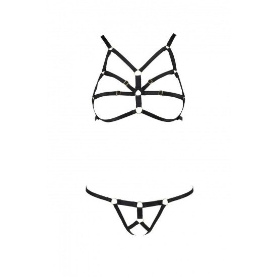 Комплект білизни зі стреп Armanda Set Passion Exclusive Black, S/M