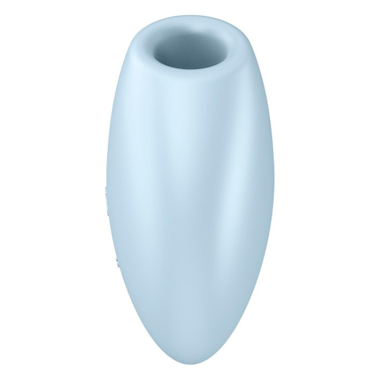 Вакуумный клиторальный стимулятор-сердечко с вибрацией, синий Satisfyer Cutie Heart Blue