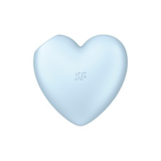 Вакуумний кліторальний стимулятор-сердечко з вібрацією, синій Satisfyer Cutie Heart Blue