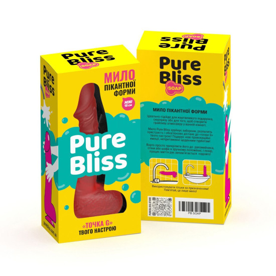 Натуральне крафтове мило-член із присоскою, червоне Pure Bliss Mini Red