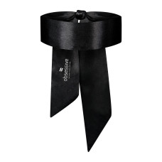 Чёрная атласная маска-повязка Obsessive Blindfold Black, One Size