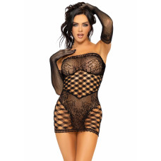 Комплект (сукня-бандо та рукавички), чорний Leg Avenue 2-PC Tube Dress & Gloves Black, One Size