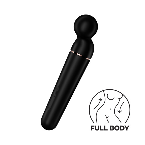 Мощный беспроводной вибромассажер, черно-золотой Satisfyer Planet Wand-er Black/Rosegold