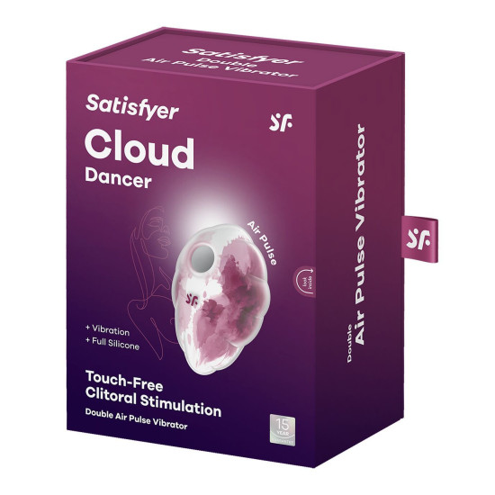 Вакуумний стимулятор з вібрацією, червоний Satisfyer Cloud Dancer Red