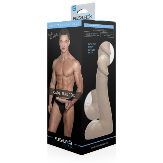 Фалоімітатор за зліпком пеніса порноактора, довжина 22,9 см Cade Maddox Fleshjack Boys Cade Maddox Dildo