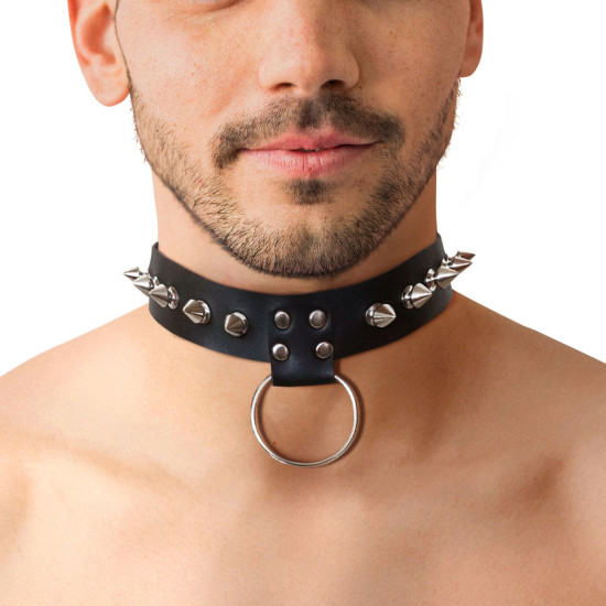 Мужской чокер с шипами Art of Sex Stiles Leather and Spikes