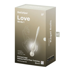 Вагінальні смарт-кульки з вібрацією, 78 г, білі Satisfyer Love Birds 1 Connect App White