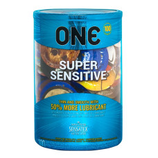 Набір презервативів, мегапак тюб ONE Super Sensitive, 100 шт