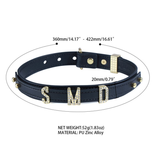 Нашийник DIY з літерами, темний Lockink Dark DIY Alphabet Collar