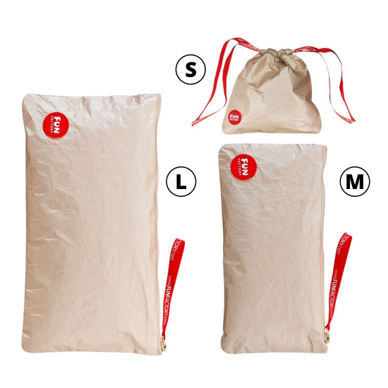 Сумка для секс-игрушек на молнии, золотистая, размер 25×12 см Fun Factory Toybag M Gold