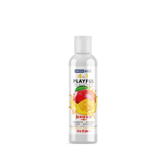 Лубрикант на водній основі зі смаком манго Swiss Navy 4 In 1 Mango, 29.5 ml