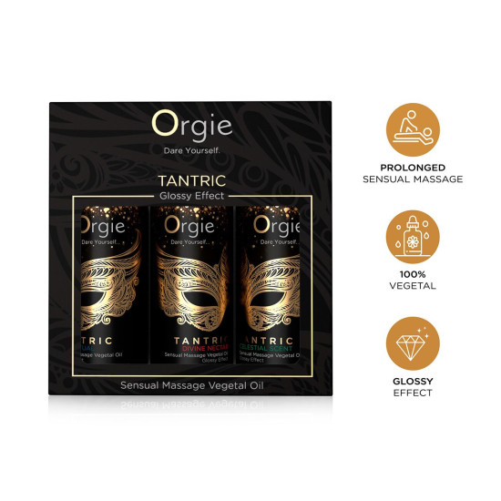 Набор увлажняющих масел для тантрического массажа Orgie Tantric Mini Size Collection, 3×30 ml