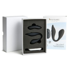 Подвійний вібратор для клітора і точки G, чорний, 10 режимів S Pleasures Premium Delight