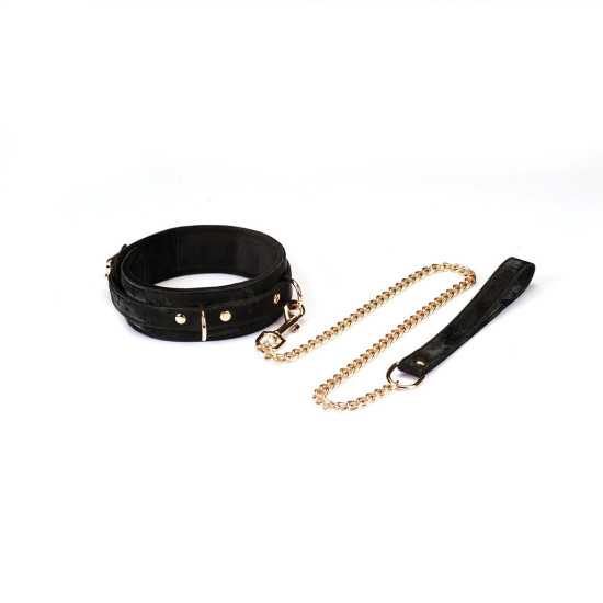 Ошейник с поводком, черный Liebe Seele Boudoir Amor Collar with Leash, Black