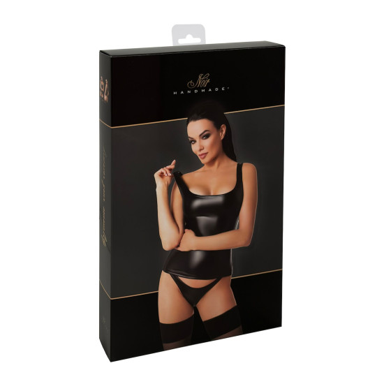 Топ, чорний Noir Handmade F346 Powerwetlook Top, XXL
