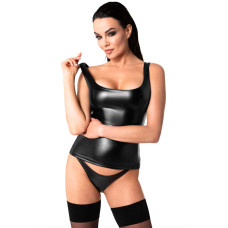 Топ, чорний Noir Handmade F346 Powerwetlook Top, XXL