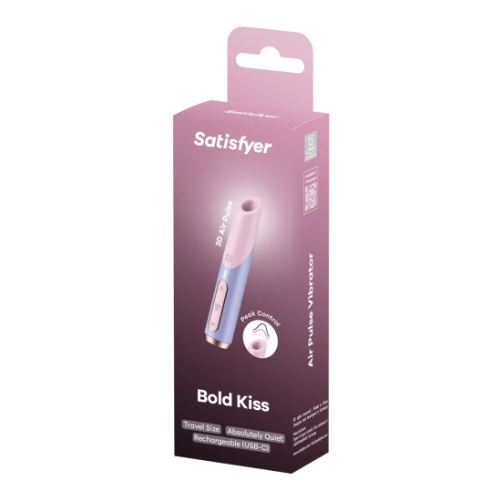 Вакуумный клиторальный стимулятор фиолетового цвета Satisfyer Bold Kiss Violet