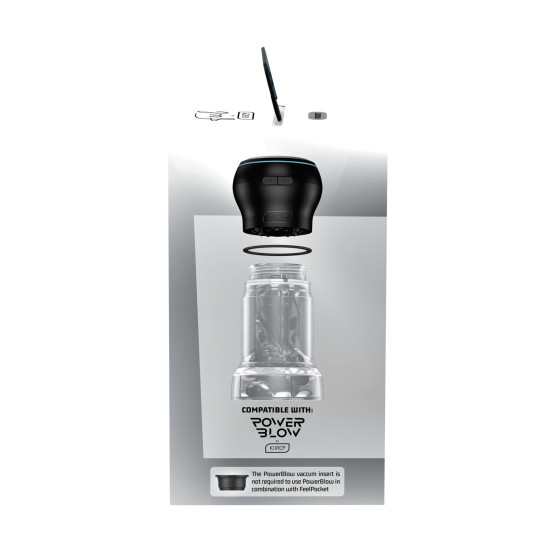 Мастурбатор Kiiroo Feel Pocket Crystal, совместим с PowerBlow