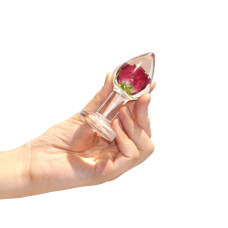Розкішна анальна пробка зі справжньою трояндою всередині Loviss Rose Anal Plug