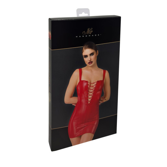 Платье со шнуровкой, красное Noir Handmade F364 Bombshell Lace-Up Mini Dress Red, M