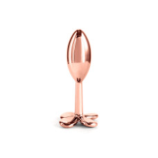 Анальная пробка с основанием в форме клевера, розово-золотистая NS Novelties Rear Assets - Clover - Rose Gold