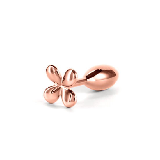 Анальна пробка з основою у формі конюшини, рожево-золотиста NS Novelties Rear Assets - Clover - Rose Gold