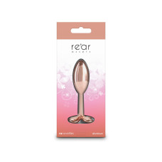 Анальная пробка с основанием в форме клевера, розово-золотистая NS Novelties Rear Assets - Clover - Rose Gold