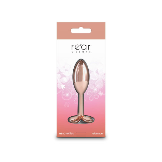 Анальна пробка з основою у формі конюшини, рожево-золотиста NS Novelties Rear Assets - Clover - Rose Gold