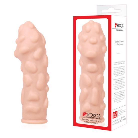 Утолщающая насадка на член, со стимулирующим рельефом Kokos Extreme Sleeve ES.11, S