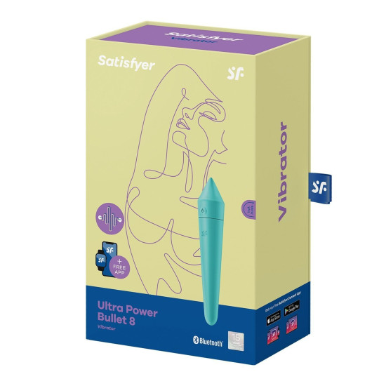 Смарт-мінівібратор, бірюзовий Satisfyer Ultra Power Bullet 8 Turquoise